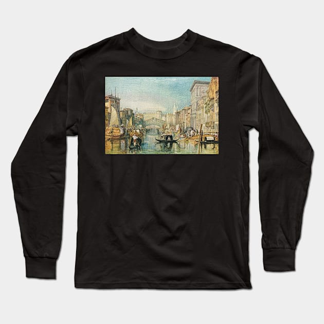 The Rialto, Venice, J M W Turner 1820-1 Long Sleeve T-Shirt by artfromthepast